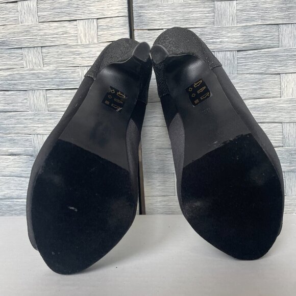 Steve Madden P-Tessi Black Peep Toe Platform Stiletto‎ Heels Women's Size 6.5M - Picture 6 of 7